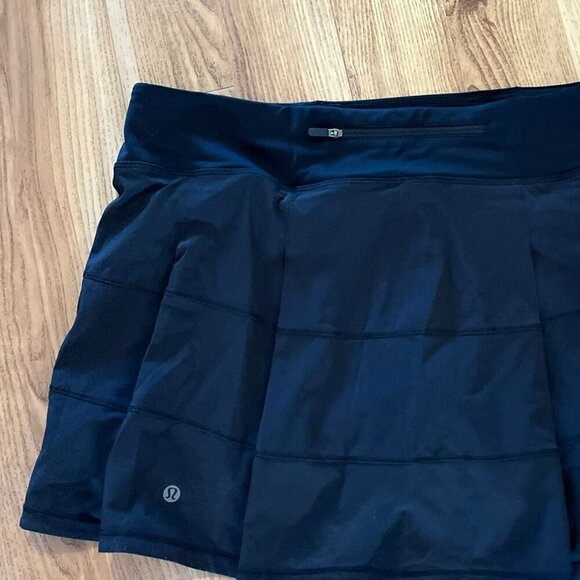 Lululemon Woman's Black Active Wear Pace Rival Skirt Sz 12 - Picture 4 of 8